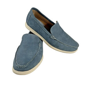 Johnnie-O Malibu Mens 9.5M Blue Suede Slip-on Moccasin Loafers M29719 Shoes
